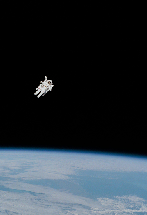 NASA Astronaut floating in space